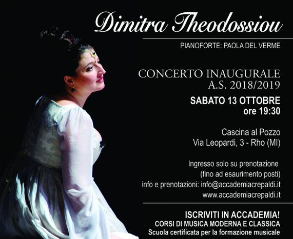 Accademia Musicale Crepaldi inaugura l’anno con Dimitra Theodossiou