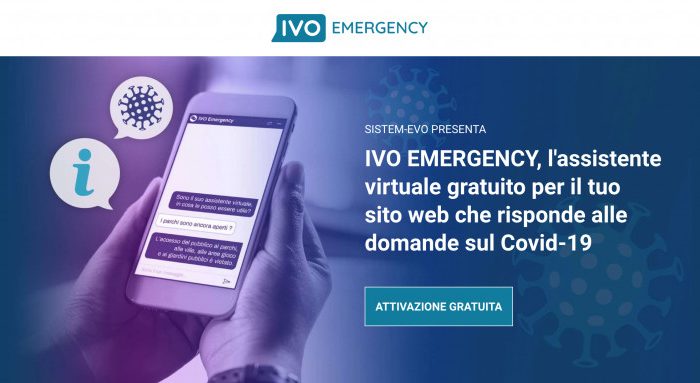 IVO EMERGENCY, il primo assistente virtuale gratuito per gli Enti Pubblici e le Aziende che risponde a tutte le domande sul Covid-19