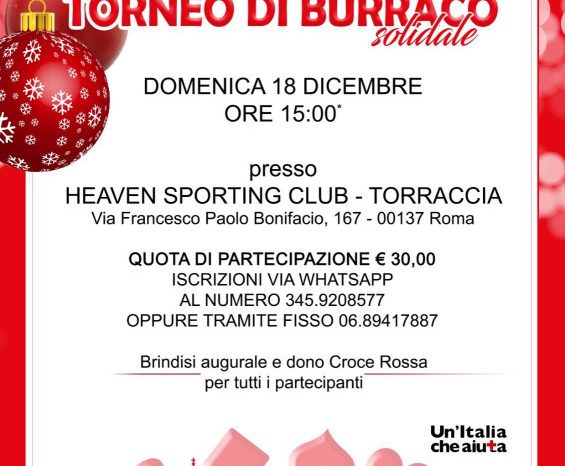 Sostieni chi aiuta. Partecipa anche tu al burraco solidale della Croce Rossa Italiana - Comitato Municipio 4 di Roma