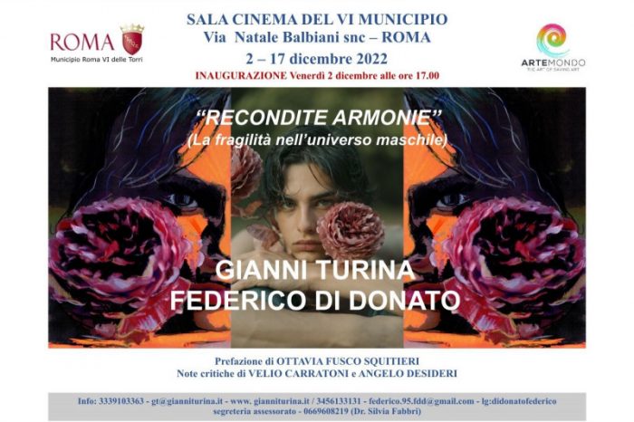 “Fragilità maschile” – Evento promosso dal Municipio VI delle Torri (RM) in collaborazione con ARTEMONDO dal 2 al 17 dicembre 2022